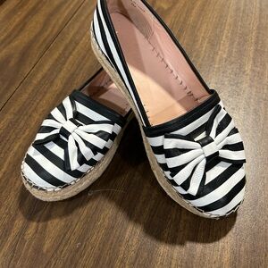 *****SOLD OUT*****KATE SPADE NY LINDS Striped Bow Espadrille Flats SIZE 7
